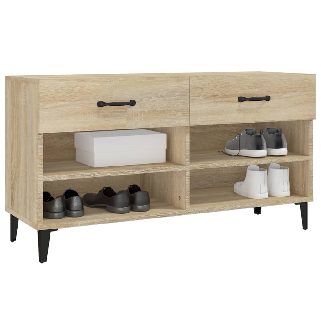 Schuhschrank Sonoma-Eiche 102x35x55 cm Holzwerkstoff - Pazzar.ch