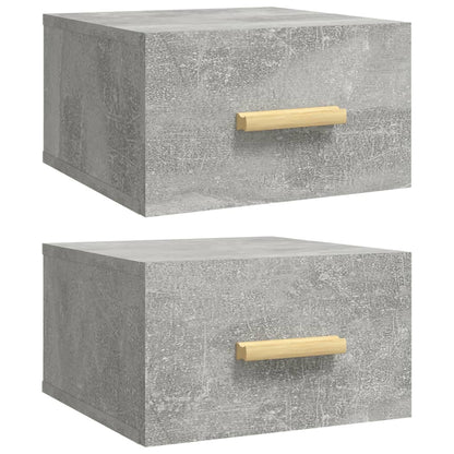 Wand-Nachttische 2 Stk. Betongrau 35x35x20 cm - Pazzar.ch