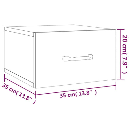 Wand-Nachttisch Betongrau 35x35x20 cm - Pazzar.ch
