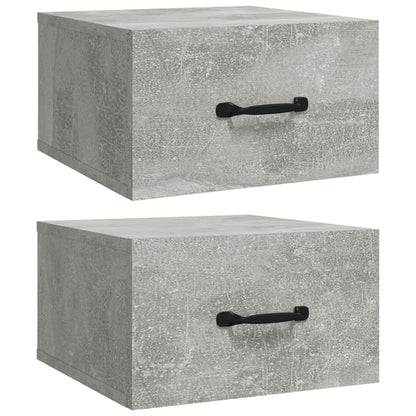 Wand-Nachttische 2 Stk. Betongrau 35x35x20 cm - Pazzar.ch