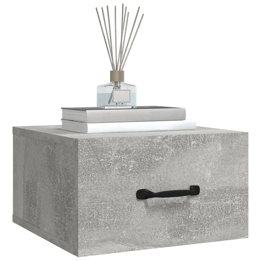 Wand-Nachttische 2 Stk. Betongrau 35x35x20 cm - Pazzar.ch