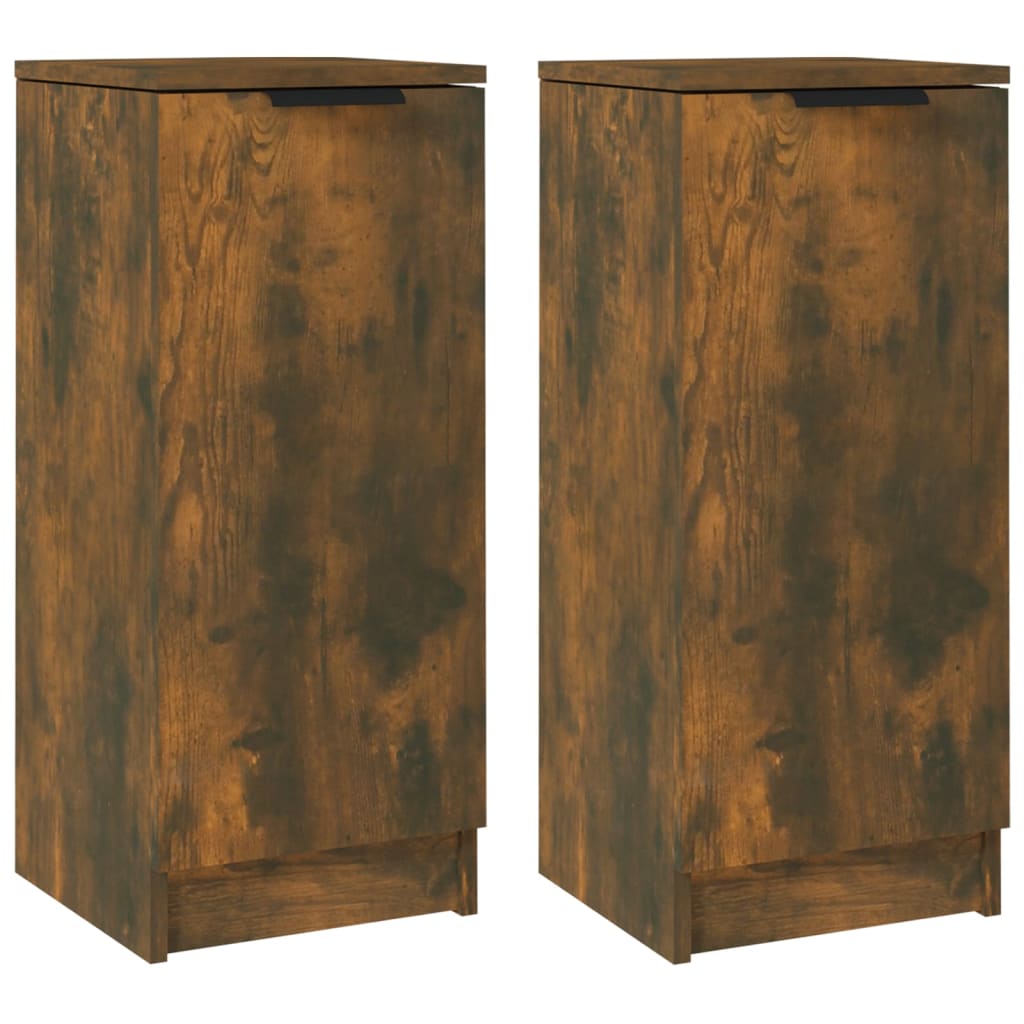 Sideboards 2 Stk. Räuchereiche 30x30x70 cm Holzwerkstoff - Pazzar.ch