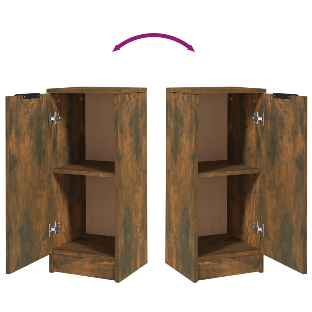 Sideboards 2 Stk. Räuchereiche 30x30x70 cm Holzwerkstoff - Pazzar.ch