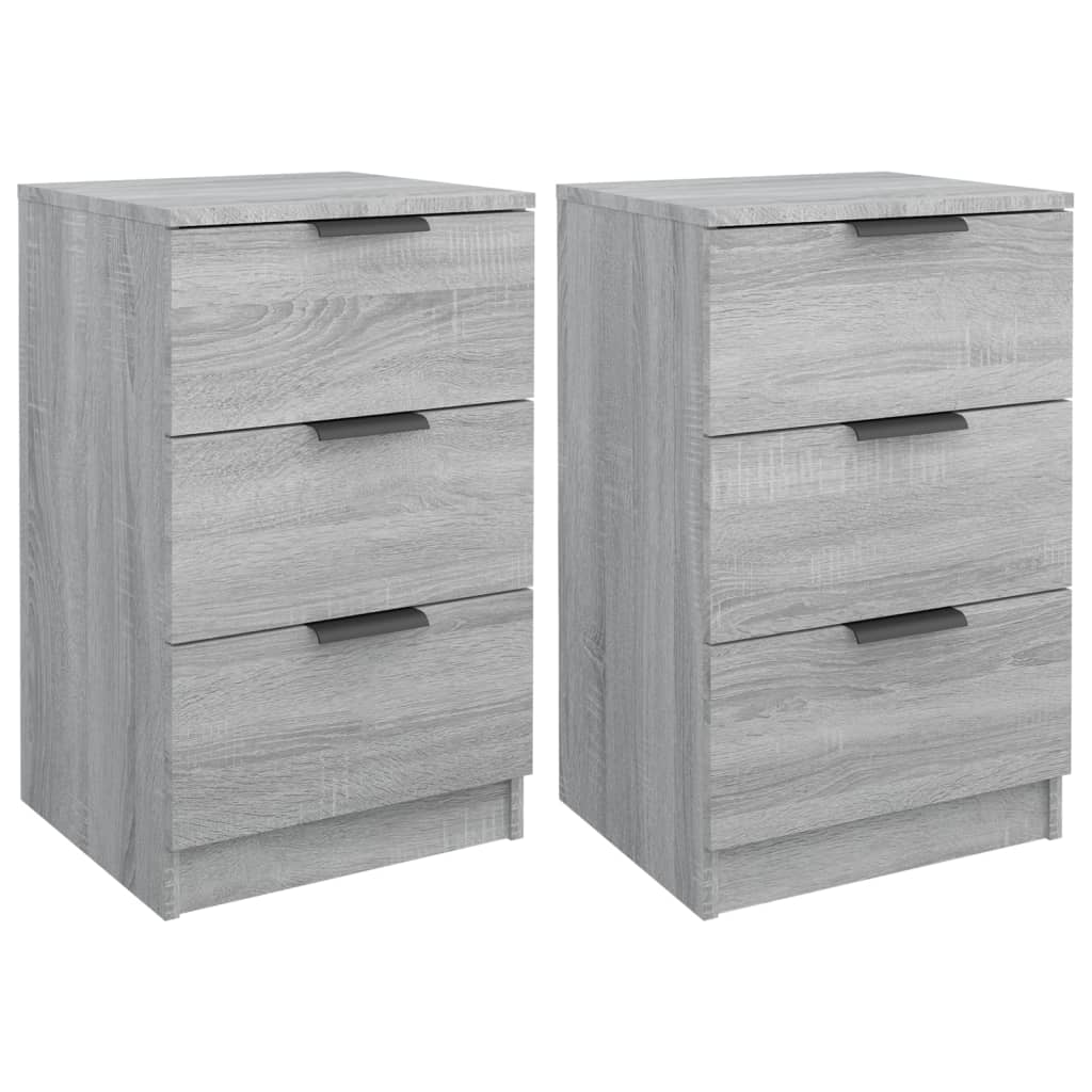 Nachttische 2 Stk. Grau Sonoma 40x36x65 cm - Pazzar.ch