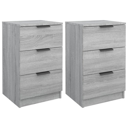 Nachttische 2 Stk. Grau Sonoma 40x36x65 cm - Pazzar.ch
