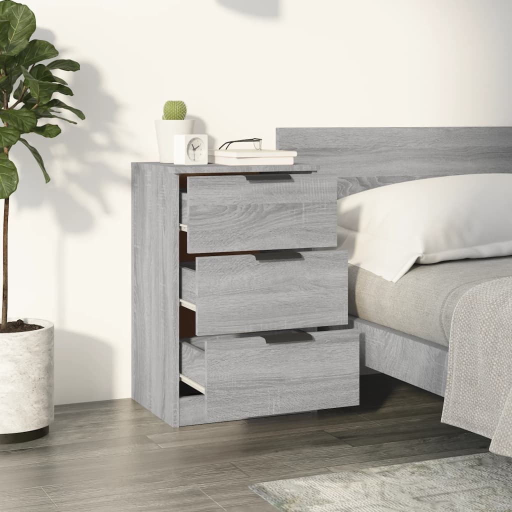 Nachttische 2 Stk. Grau Sonoma 40x36x65 cm - Pazzar.ch