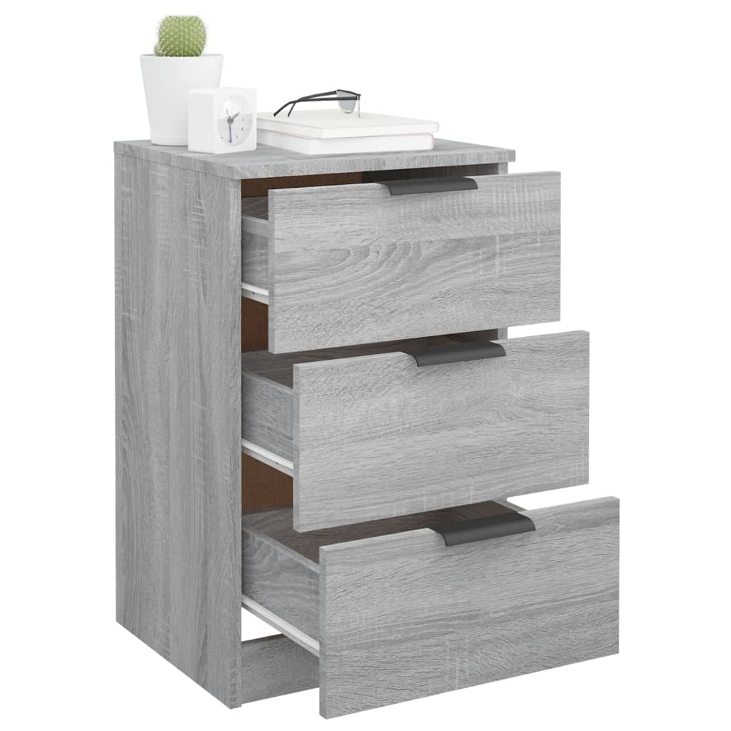 Nachttische 2 Stk. Grau Sonoma 40x36x65 cm - Pazzar.ch