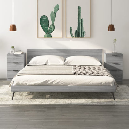 Nachttische 2 Stk. Grau Sonoma 40x36x65 cm - Pazzar.ch