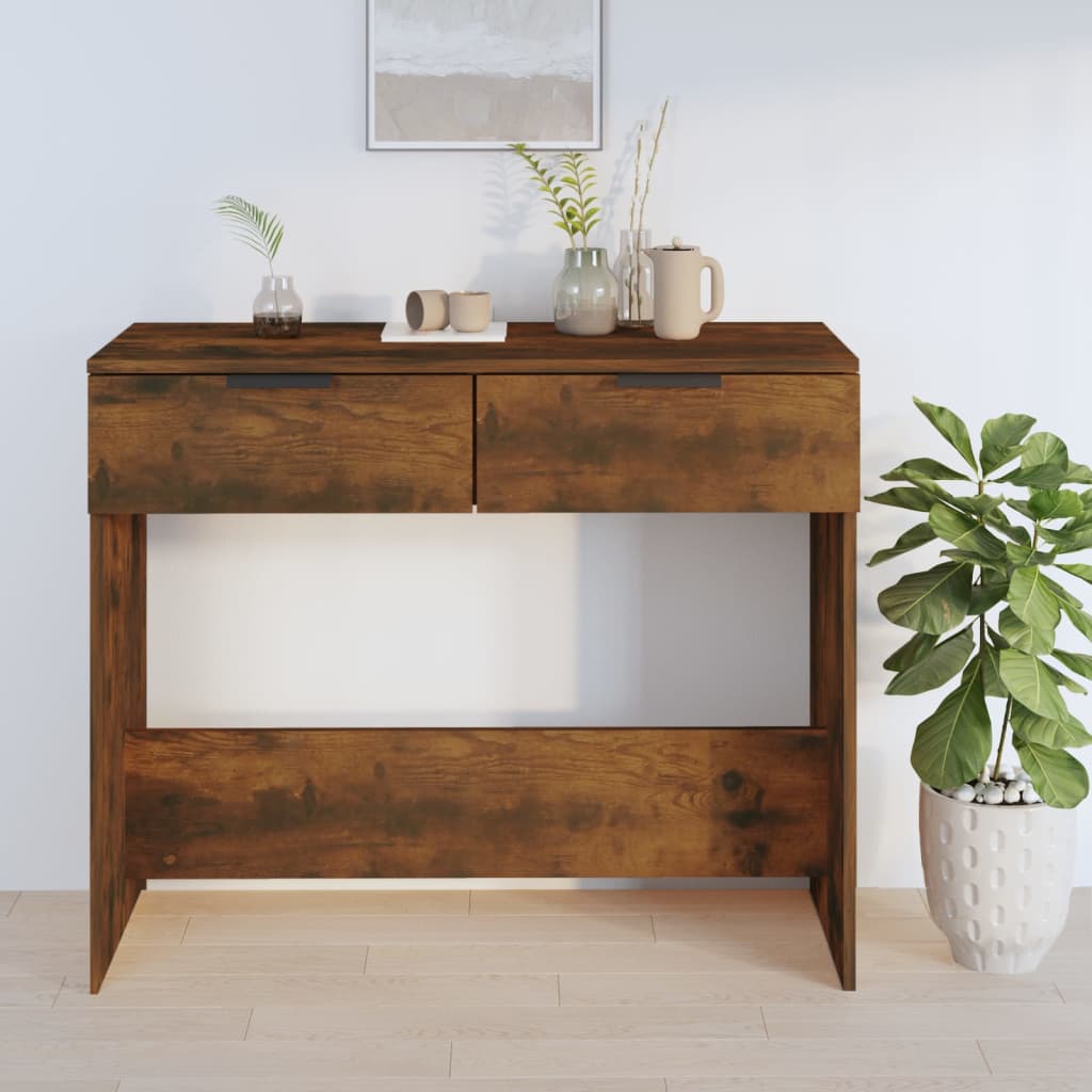 Konsolentisch Räuchereiche 90x36x75 cm Holzwerkstoff - Pazzar.ch