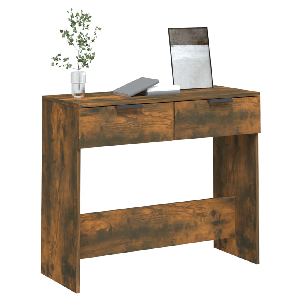 Konsolentisch Räuchereiche 90x36x75 cm Holzwerkstoff - Pazzar.ch