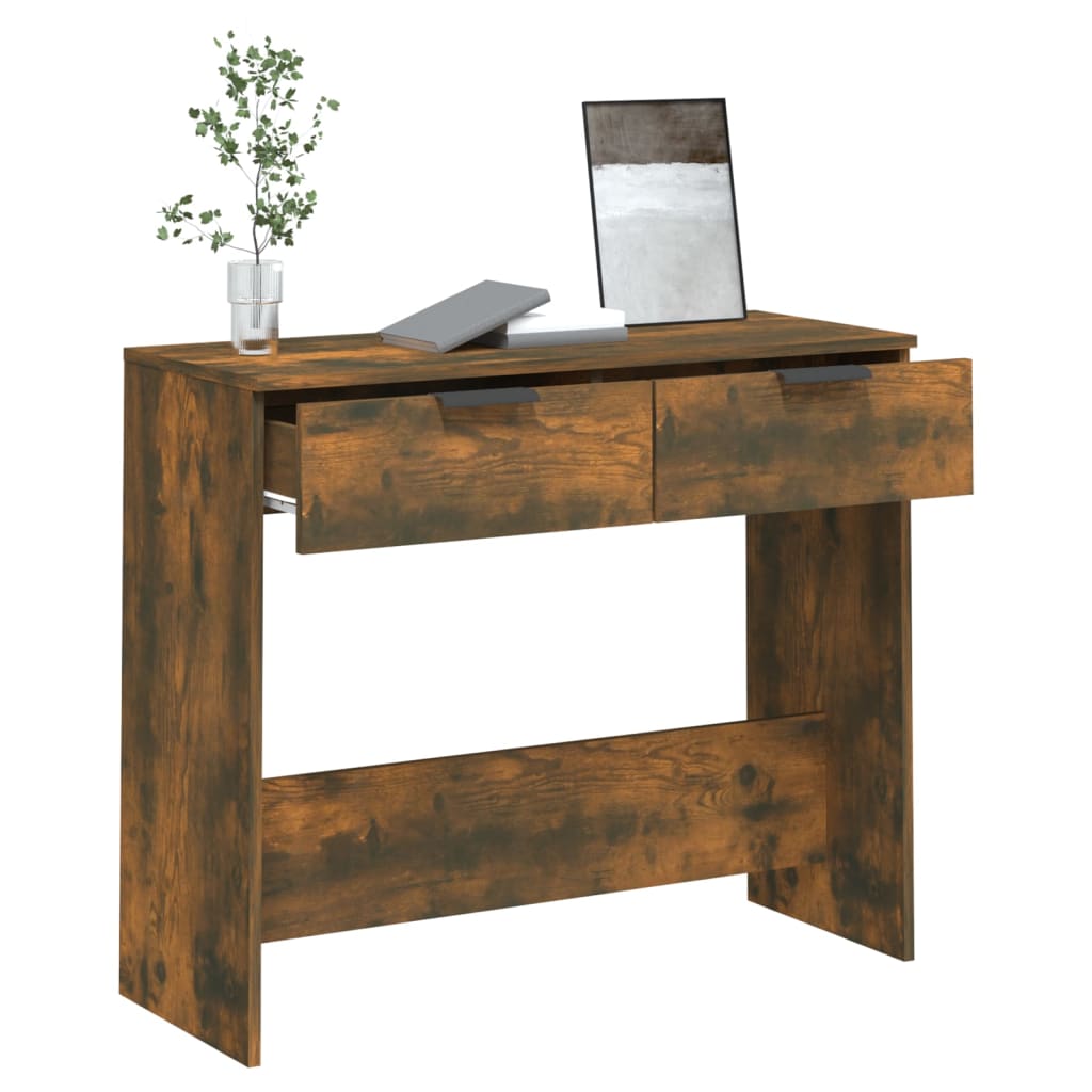 Konsolentisch Räuchereiche 90x36x75 cm Holzwerkstoff - Pazzar.ch