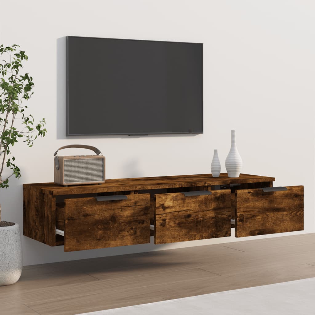 Wandschrank Räuchereiche 102x30x20 cm Holzwerkstoff - Pazzar.ch