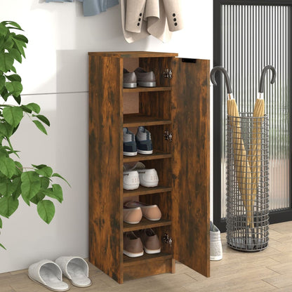Schuhschrank Räuchereiche 30x35x100 cm Holzwerkstoff - Pazzar.ch