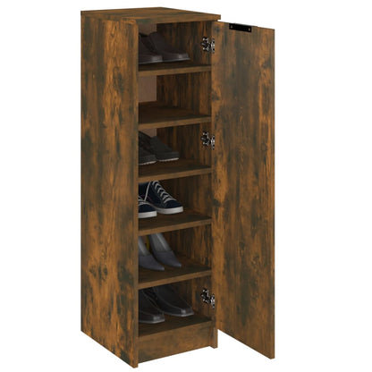 Schuhschrank Räuchereiche 30x35x100 cm Holzwerkstoff - Pazzar.ch