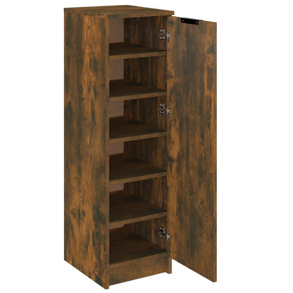 Schuhschrank Räuchereiche 30x35x100 cm Holzwerkstoff - Pazzar.ch