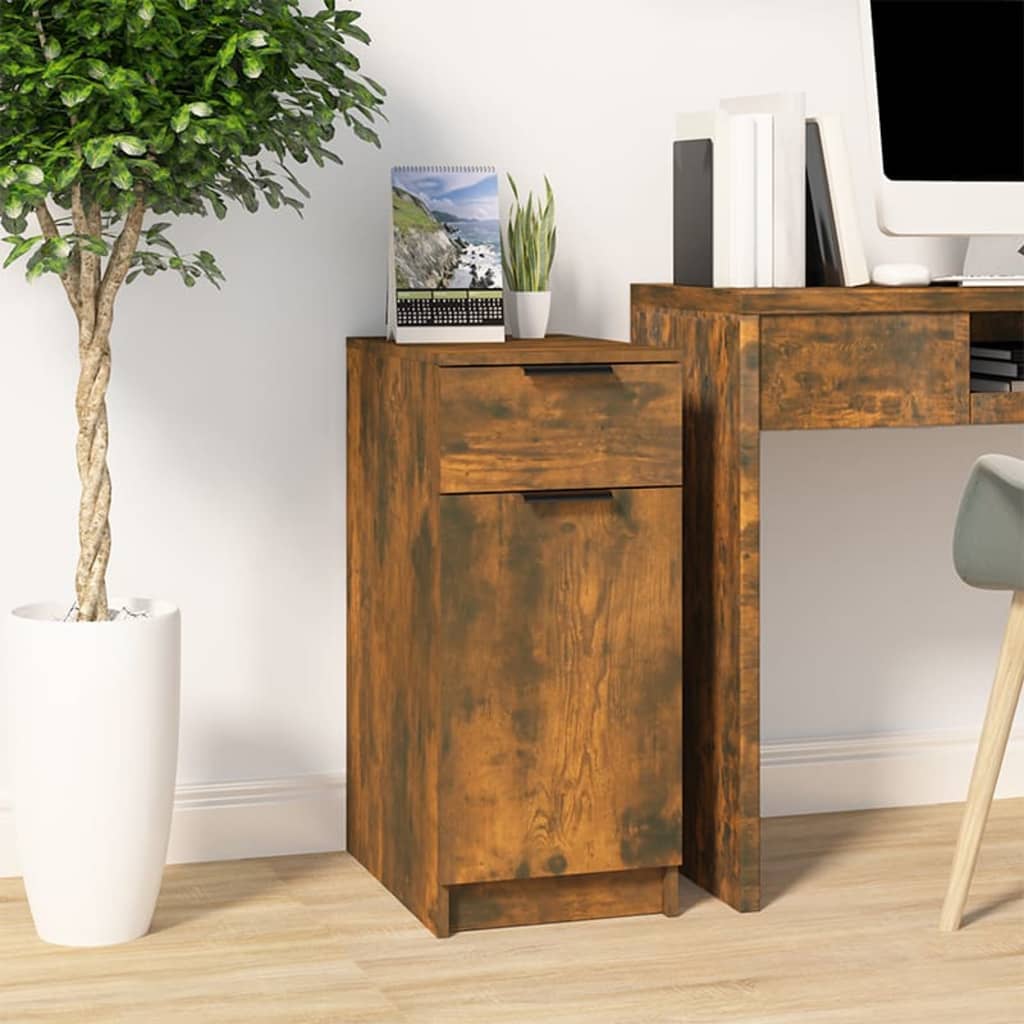 Schreibtischschrank Räuchereiche 33,5x50x75 cm Holzwerkstoff - Pazzar.ch