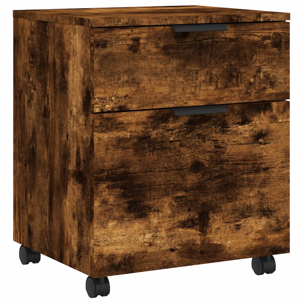Mobiler Aktenschrank mit Rollen Räuchereiche 45x38x54 cm - Pazzar.ch