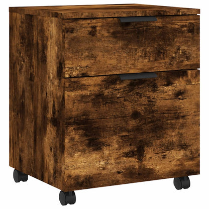 Mobiler Aktenschrank mit Rollen Räuchereiche 45x38x54 cm - Pazzar.ch