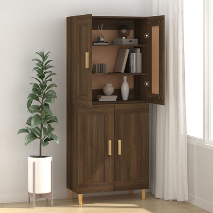Sideboard Braun Eichen-Optik 69,5x34x90 cm Holzwerkstoff - Pazzar.ch