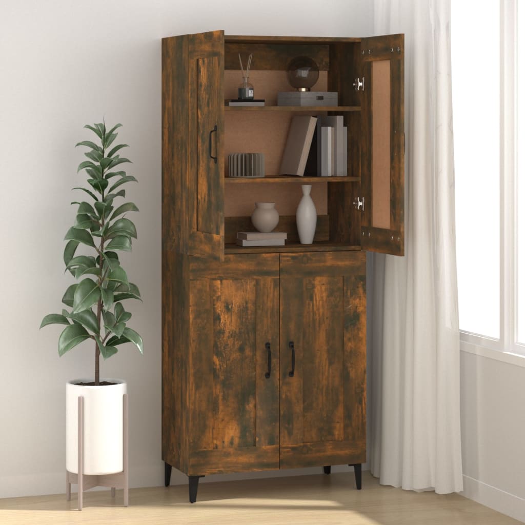 Sideboard Räuchereiche 69,5x34x90 cm Holzwerkstoff - Pazzar.ch