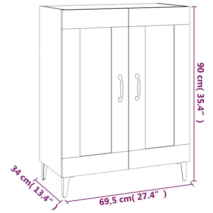Sideboard Räuchereiche 69,5x34x90 cm Holzwerkstoff - Pazzar.ch