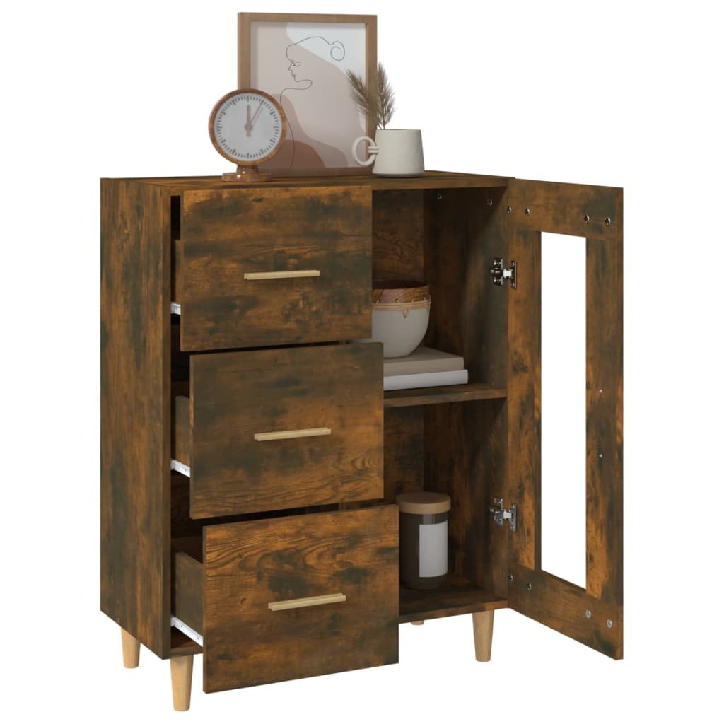 Sideboard Räuchereiche 69,5x34x90 cm Holzwerkstoff - Pazzar.ch