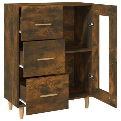 Sideboard Räuchereiche 69,5x34x90 cm Holzwerkstoff - Pazzar.ch