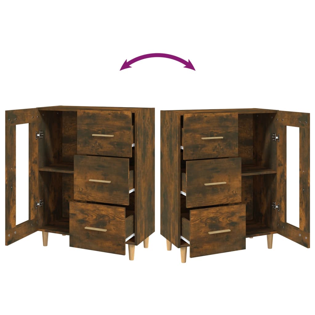Sideboard Räuchereiche 69,5x34x90 cm Holzwerkstoff - Pazzar.ch