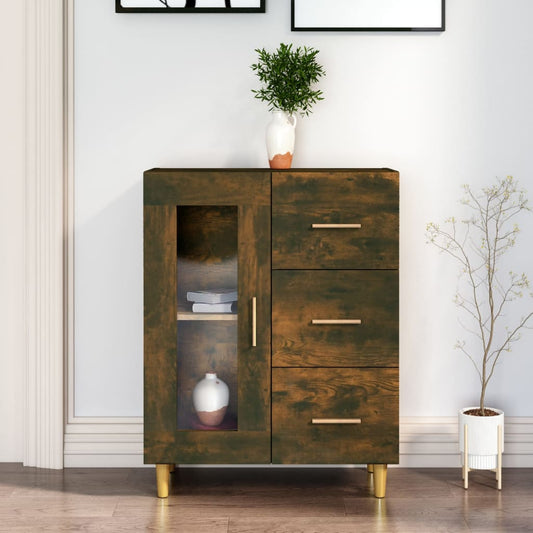 Sideboard Räuchereiche 69,5x34x90 cm Holzwerkstoff - Pazzar.ch