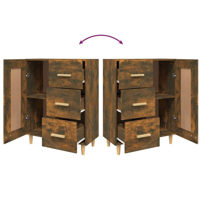 Sideboard Räuchereiche 69,5x34x90 cm Holzwerkstoff - Pazzar.ch
