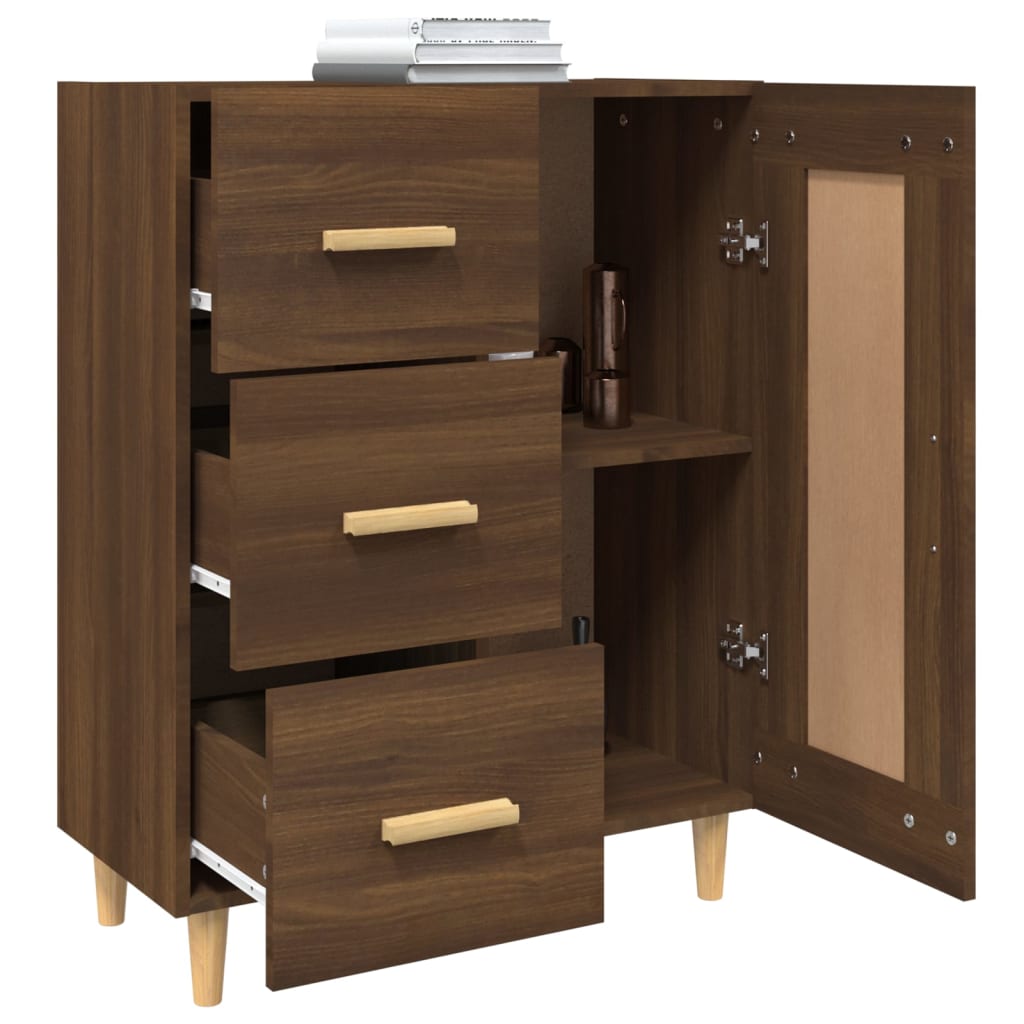 Sideboard Braun Eichen-Optik 69,5x34x90 cm Holzwerkstoff - Pazzar.ch
