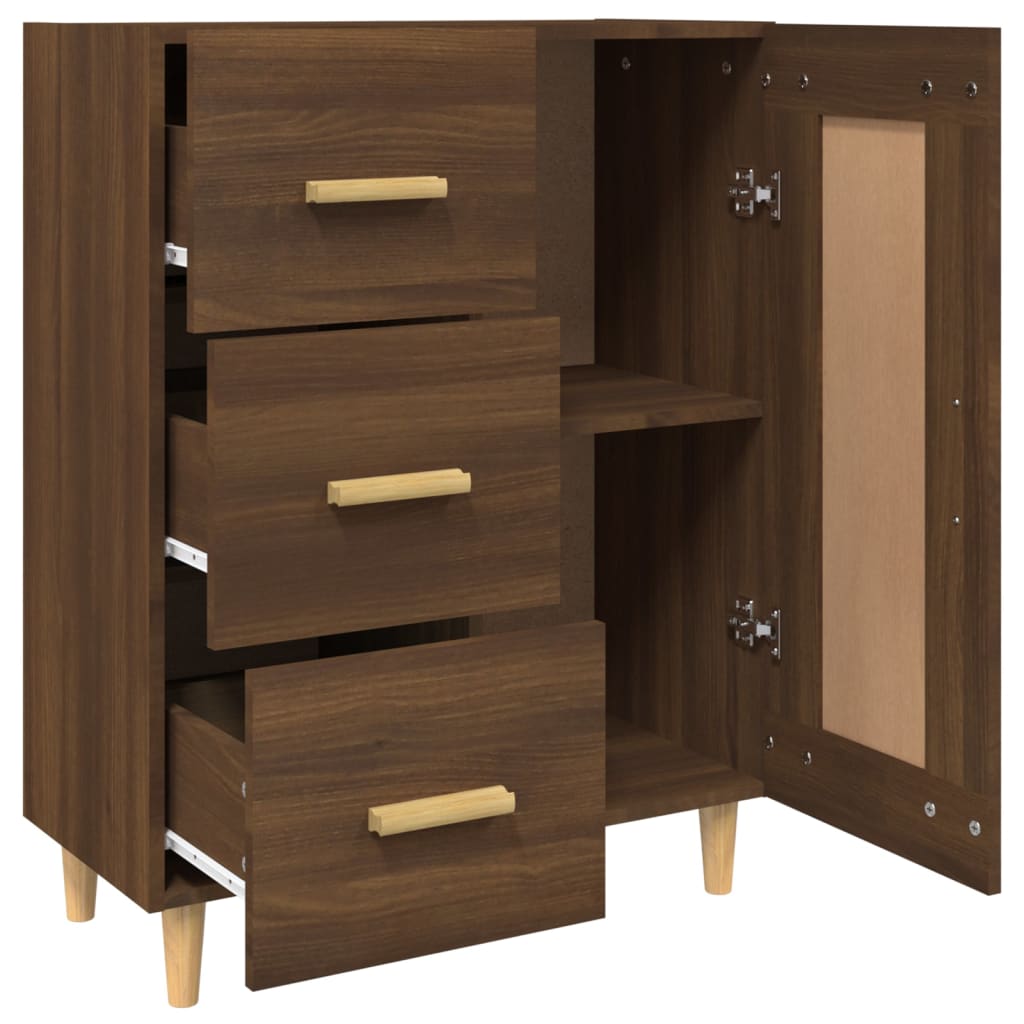 Sideboard Braun Eichen-Optik 69,5x34x90 cm Holzwerkstoff - Pazzar.ch