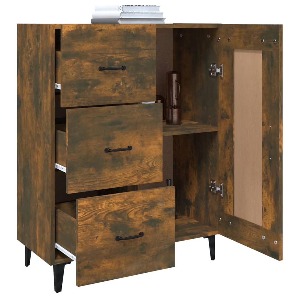 Sideboard Räuchereiche 69,5x34x90 cm Holzwerkstoff - Pazzar.ch