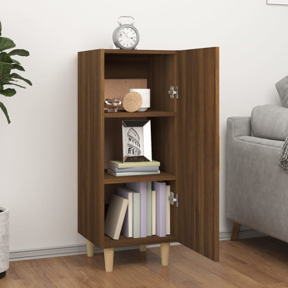 Sideboard Braun Eichen-Optik 34,5x34x90 cm Holzwerkstoff - Pazzar.ch