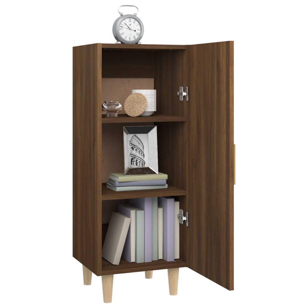 Sideboard Braun Eichen-Optik 34,5x34x90 cm Holzwerkstoff - Pazzar.ch