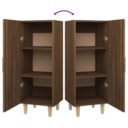 Sideboard Braun Eichen-Optik 34,5x34x90 cm Holzwerkstoff - Pazzar.ch