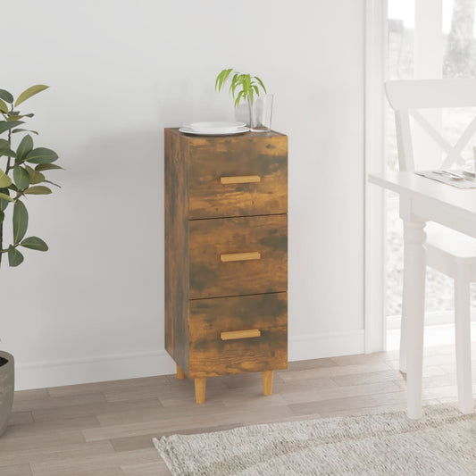 Sideboard Räuchereiche 34,5x34x90 cm Holzwerkstoff - Pazzar.ch