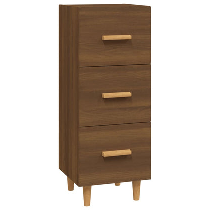 Sideboard Braun Eichen-Optik 34,5x34x90 cm Holzwerkstoff - Pazzar.ch