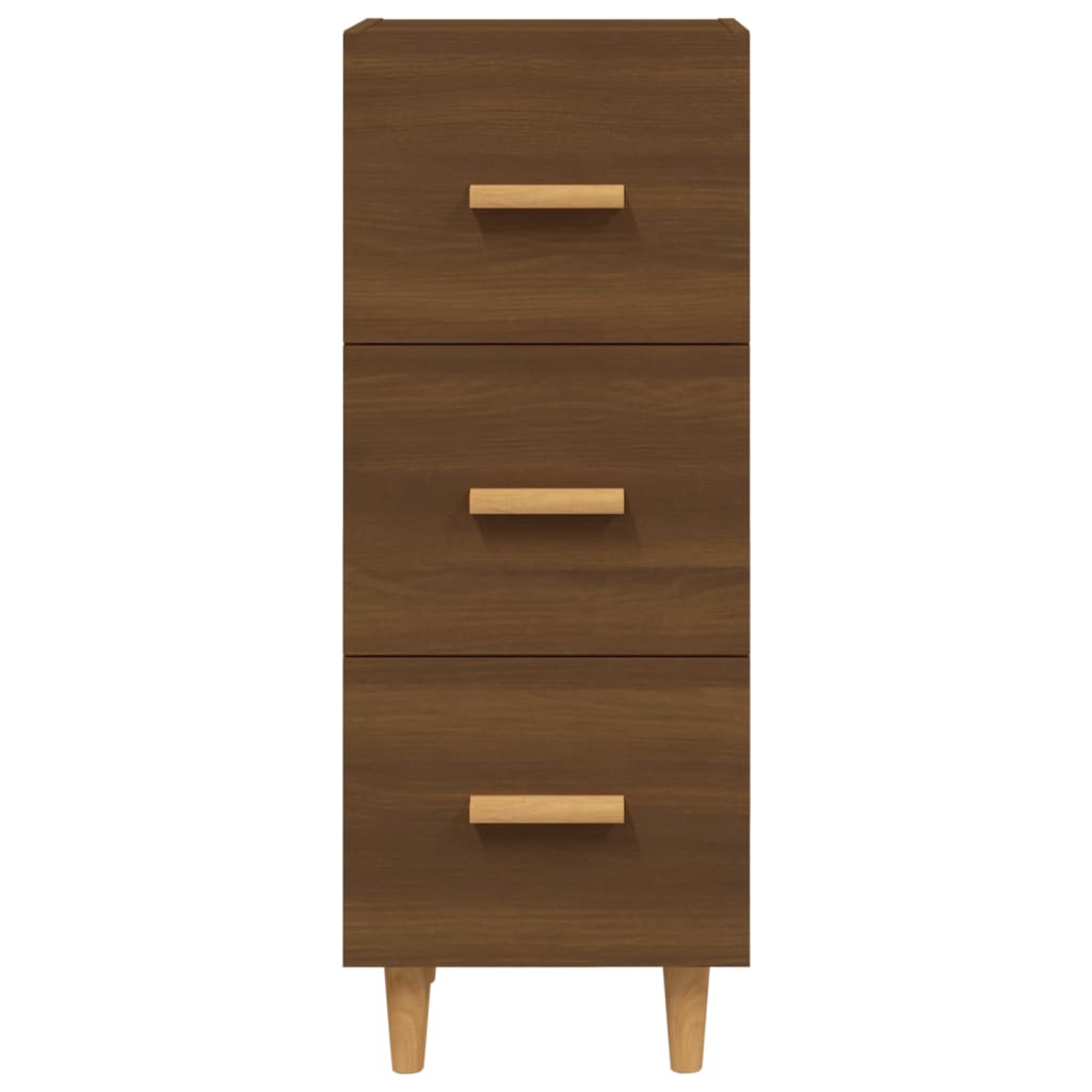 Sideboard Braun Eichen-Optik 34,5x34x90 cm Holzwerkstoff