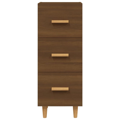 Sideboard Braun Eichen-Optik 34,5x34x90 cm Holzwerkstoff - Pazzar.ch