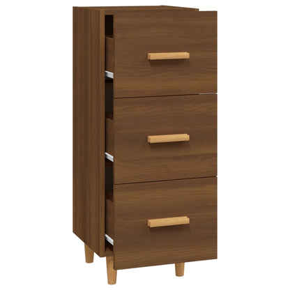 Sideboard Braun Eichen-Optik 34,5x34x90 cm Holzwerkstoff - Pazzar.ch