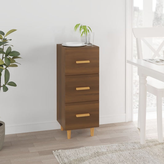 Sideboard Braun Eichen-Optik 34,5x34x90 cm Holzwerkstoff - Pazzar.ch