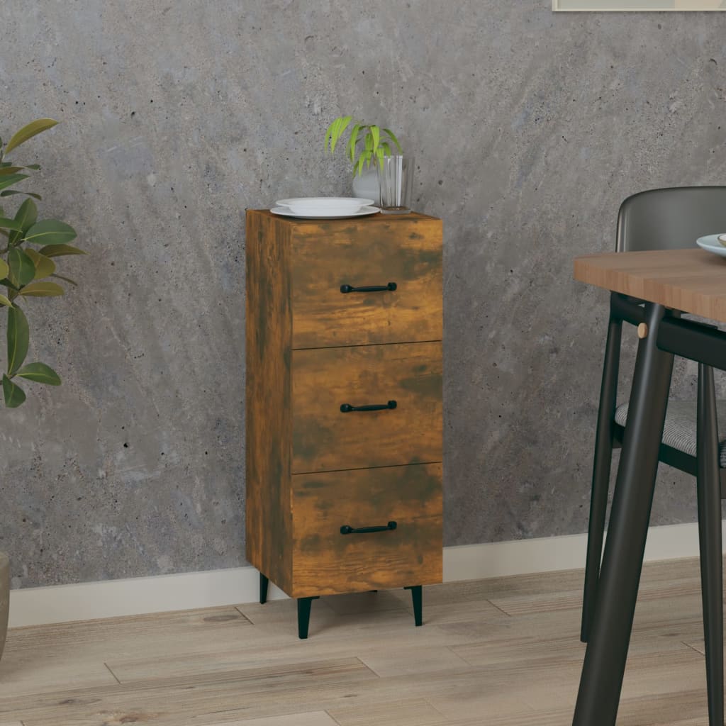 Sideboard Räuchereiche 34,5x34x90 cm Holzwerkstoff - Pazzar.ch