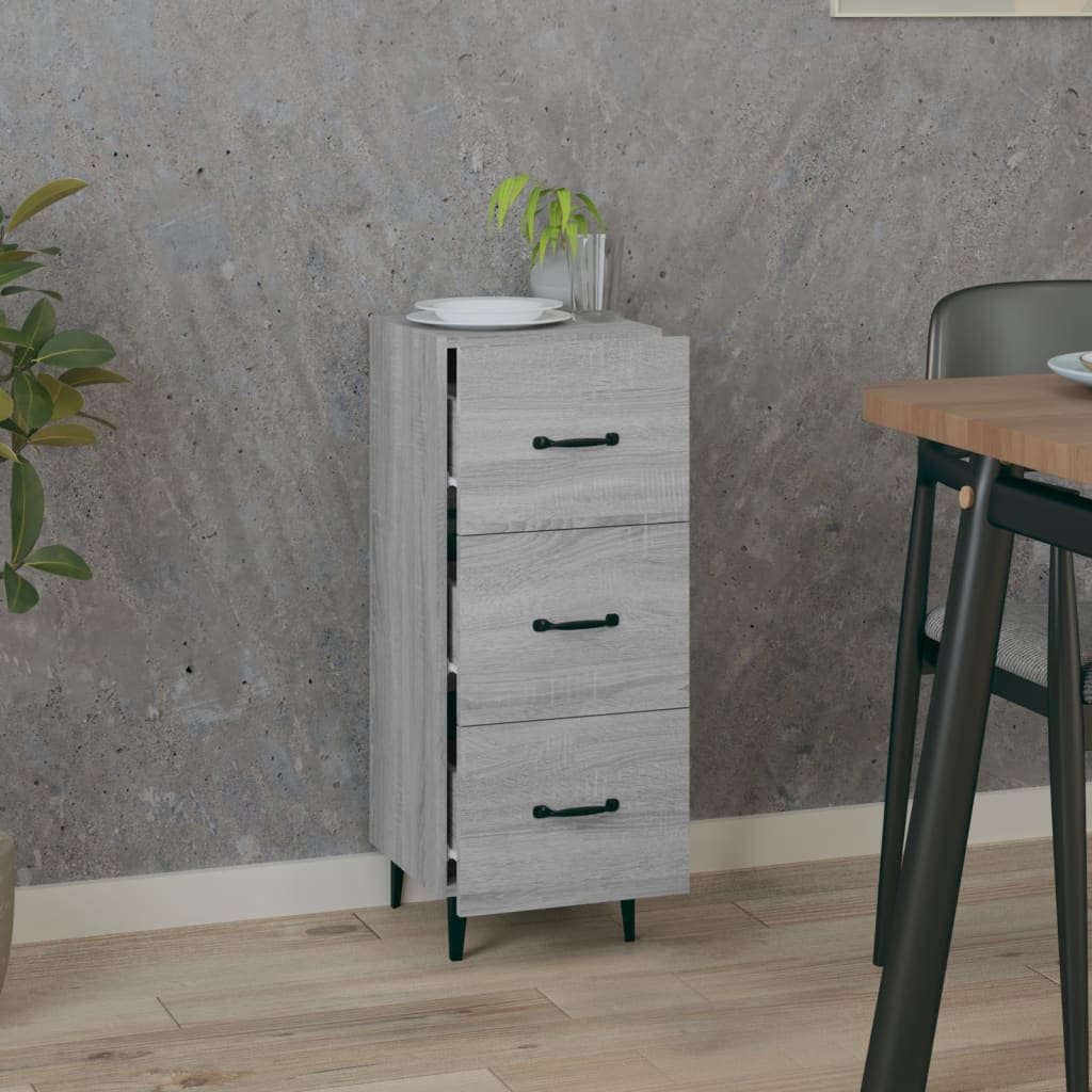 Sideboard Grau Sonoma 34,5x34x90 cm Holzwerkstoff - Pazzar.ch