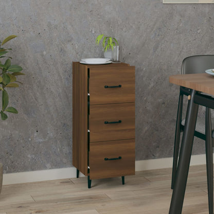 Sideboard Braun Eichen-Optik 34,5x34x90 cm Holzwerkstoff - Pazzar.ch