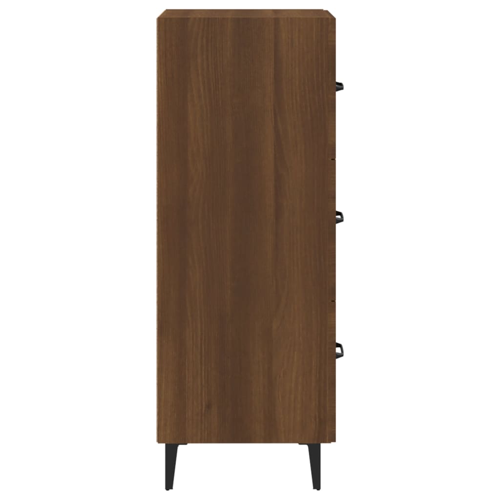Sideboard Braun Eichen-Optik 34,5x34x90 cm Holzwerkstoff - Pazzar.ch