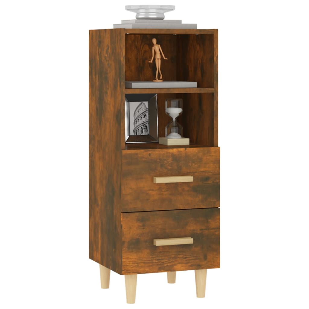 Sideboard Räuchereiche 34,5x34x90 cm Holzwerkstoff - Pazzar.ch