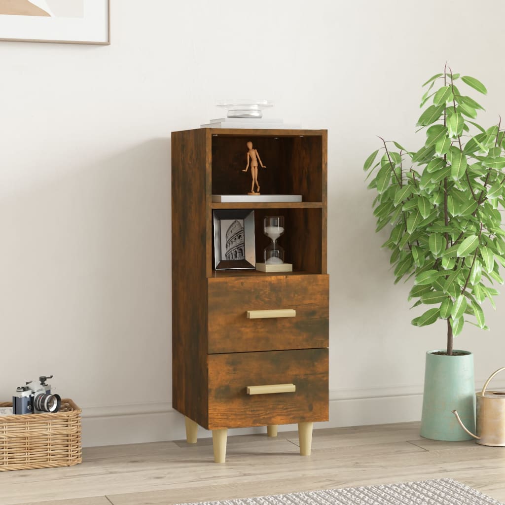 Sideboard Räuchereiche 34,5x34x90 cm Holzwerkstoff - Pazzar.ch