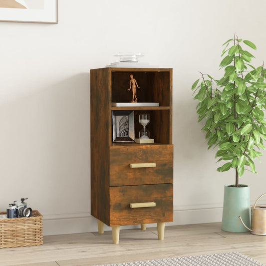 Sideboard Räuchereiche 34,5x34x90 cm Holzwerkstoff - Pazzar.ch