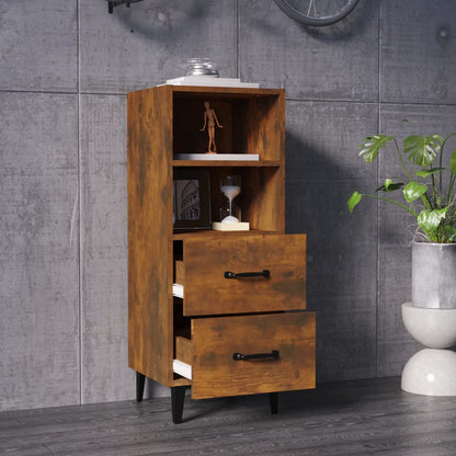 Sideboard Räuchereiche 34,5x34x90 cm Holzwerkstoff - Pazzar.ch